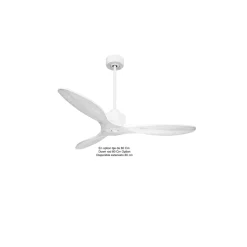 Modulo Slim Ring - Super destratificateur et ventilateur DC 132 cm blanc pales bois blanc idéal 26 à 40 m²