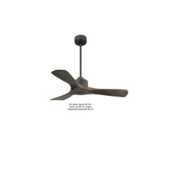 Modulo Slim Ring - Super destratificateur et ventilateur DC 106 cm noir pales bois sombre idéal 10 à 20 m²