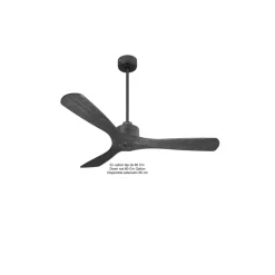 Modulo Slim Ring - Super destratificateur et ventilateur DC 132 cm noir pales bois noir idéal 26 à 40 m²