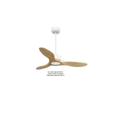 Modulo Slim Ring - Super destratificateur et ventilateur DC 106 cm blanc pales bois clair idéal 10 à 20 m²