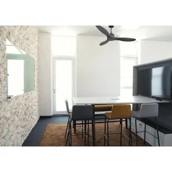 Modulo Slim Ring - Super destratificateur et ventilateur DC 132 cm noir pales bois noir idéal 26 à 40 m²