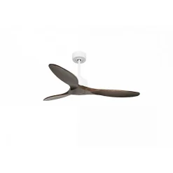 Modulo Slim de Klassfan - Ventilateur de plafond et destratificateur moteur DC blanc et pales bois sombre 25 à 40 m²