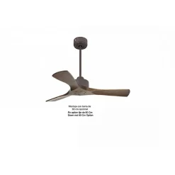 Modulo Slim de Klassfan - Ventilateur de plafond et destratificateur moteur DC chocolat et bois sombre 10 à 20 m²