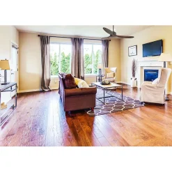 Modulo Slim de Klassfan - Ventilateur de plafond et destratificateur moteur DC basalte et bois sombre 25 à 40 m²