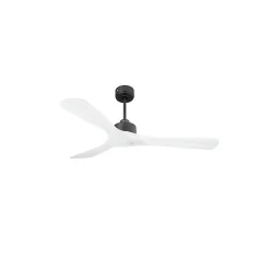 Modulo Slim de Klassfan - Ventilateur de plafond et destratificateur moteur DC basalte et bois blanc 25 à 40 m²