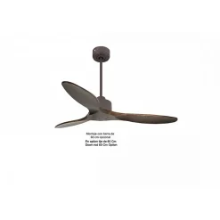 Modulo Slim de Klassfan - Ventilateur de plafond et destratificateur moteur DC chocolat et pales bois sombre 25 à 40 m²
