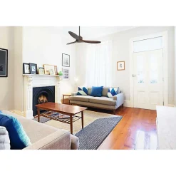 Modulo Slim de Klassfan - Ventilateur de plafond et destratificateur moteur DC chocolat et pales bois sombre 25 à 40 m²