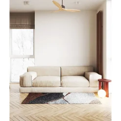 Modulo Slim de Klassfan - Ventilateur de plafond et destratificateur moteur DC chocolat et pales bois clair 25 à 40 m²