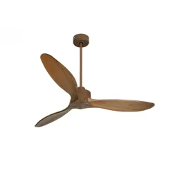 Modulo Slim de Klassfan - Ventilateur de plafond et destratificateur moteur DC marron et pales bois sombre 25 à 40 m²