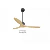 Modulo Slim de Klassfan - Ventilateur de plafond et destratificateur moteur DC basalte et bois clair 25 à 40 m²