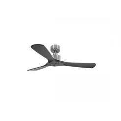 Modulo Slim de Klassfan - Ventilateur de plafond et destratificateur moteur DC chrome et pales bois noir 25 à 40 m²
