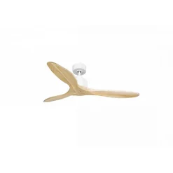 Modulo Slim de Klassfan - Ventilateur de plafond et destratificateur moteur DC blanc et pales bois clair 25 à 40 m²