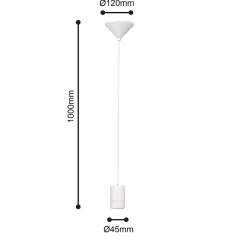 Monture en plastique ronde E27 double fonction blanc 60W EGLO