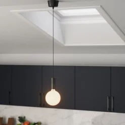 Monture réglable Poorwill en métal noir E27 L.110cm GoodHome