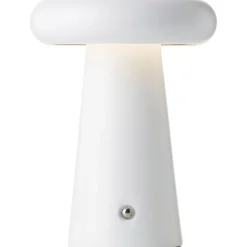 MUFFIN Lampe à poser extérieure LED 3W 400lm 3000K - blanc mat - métal - dimmable - rechargeable câble USB