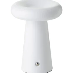 MUFFIN Lampe à poser extérieure LED 3W 400lm 3000K - blanc mat - métal - dimmable - rechargeable câble USB