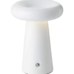 MUFFIN Lampe à poser extérieure LED 3W 400lm 3000K - blanc mat - métal - dimmable - rechargeable câble USB