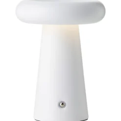 MUFFIN Lampe à poser extérieure LED 3W 400lm 3000K - blanc mat - métal - dimmable - rechargeable câble USB