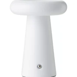 MUFFIN Lampe à poser extérieure LED 3W 400lm 3000K - blanc mat - métal - dimmable - rechargeable câble USB