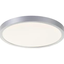 NAVARA Plafonnier argent LED intégrée 24W plastique ampoule incluse