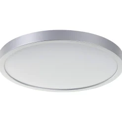 NAVARA Plafonnier argent LED intégrée 24W plastique ampoule incluse