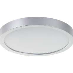 NAVARA Plafonnier argent LED intégrée 18W plastique ampoule incluse