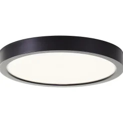 NAVARA Plafonnier noir LED intégrée 18W plastique ampoule incluse