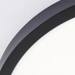 NAVARA Plafonnier noir LED intégrée 24W plastique ampoule incluse