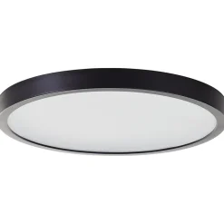 NAVARA Plafonnier noir LED intégrée 24W plastique ampoule incluse