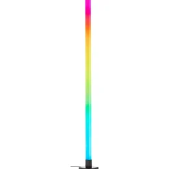 NEELE Lampadaire noir LED intégrée 6,5W - 125lm/ICRGB/détecteur de musique/dimmable/télécommande - plastique - ampoule incluse