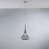 Nemesi Suspension en fer et verre pyrex gris 1 lumière 142 d.20 BL280-S1-GR