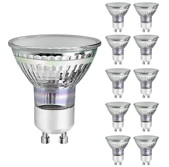 NETTLIFE 10 Ampoule GU10 LED blanc chaud 3W 30W, lampe à économie d'énergie 3000K