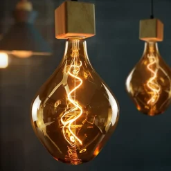 NETTLIFE 1 ampoule led grande taille e27 3 w, lampe à incandescence irrégulière de forme inhabituelle, suspension 2 200 k