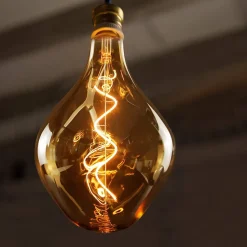 NETTLIFE 1 ampoule led grande taille e27 3 w, lampe à incandescence irrégulière de forme inhabituelle, suspension 2 200 k