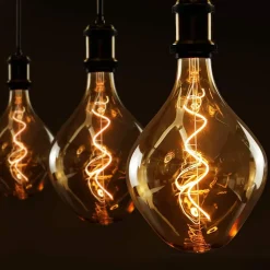 NETTLIFE 1 ampoule led grande taille e27 3 w, lampe à incandescence irrégulière de forme inhabituelle, suspension 2 200 k