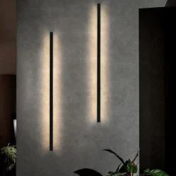 NETTLIFE 2 appliques LED intérieur moderne 100CM 34W couloir haut bas blanc chaud noir