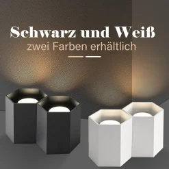 NETTLIFE 2 spots de plafond spot en saillie blanc plafonnier GU10 spot en saillie luminaire en saillie moderne