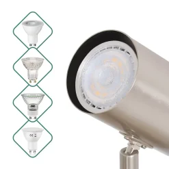 NETTLIFE 3 Spots de plafond nickel GU10pour couloir salon chambre cuisine bureau spot mural moderne lampe de couloir