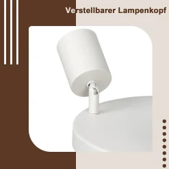 NETTLIFE 3 Spots de plafond couloir salon blanc rond GU10 en métal orientables design pour chambre cuisine