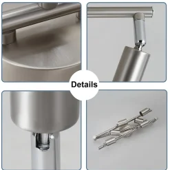 NETTLIFE 6 Spots de plafond salon moderne GU10 en acier inoxydable pour chambre intérieur (sans ampoule)