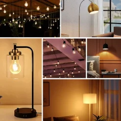 NETTLIFE Ampoules LED 6 pièces ampoule E27 4W 2700K A60 ampoules Edison vintage