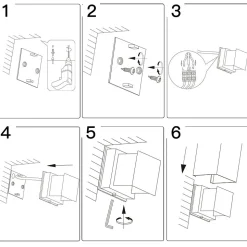 NETTLIFE Applique LED 5W, 4 pièces -Lampe Murale Extérieur Intérieure blanc, double faisceau réglable étanche IP65 230V 3000K