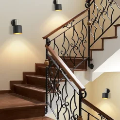 NETTLIFE Applique Murale Intérieur Spot Mural Vintage Noir Pivotant E27 Petit Métal