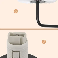 NETTLIFE Applique murale d'intérieur pour chambre à coucher - éclairage mural de couloir vintage G9 lampe de couloir blanche