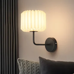 NETTLIFE Applique murale d'intérieur pour chambre à coucher - éclairage mural de couloir vintage G9 lampe de couloir blanche