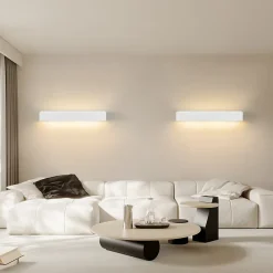 NETTLIFE Applique murale d'intérieur en plâtre blanc G9 moderne pour couloir, escalier, haut et bas