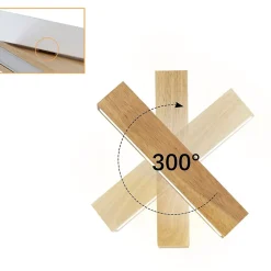 NETTLIFE Applique murale LED intérieure - 32CM Bois Moderne Lampe de couloir Up et Down 11W 3000K Blanc Chaud