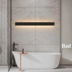 NETTLIFE applique murale LED applique extérieure 100CM noir 3000K IP65 longue 26W villa en acrylique pour maison mur jardins