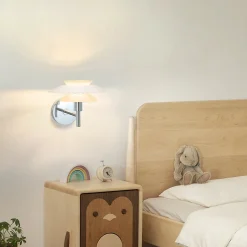 NETTLIFE Applique murale intérieur pour chambre à coucher - Design en métal blanc, créative lampe de couloir G9 Sans ampoule