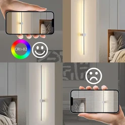 NETTLIFE applique murale LED applique intérieure moderne 100 cm blanc chaud 3000 K orientable